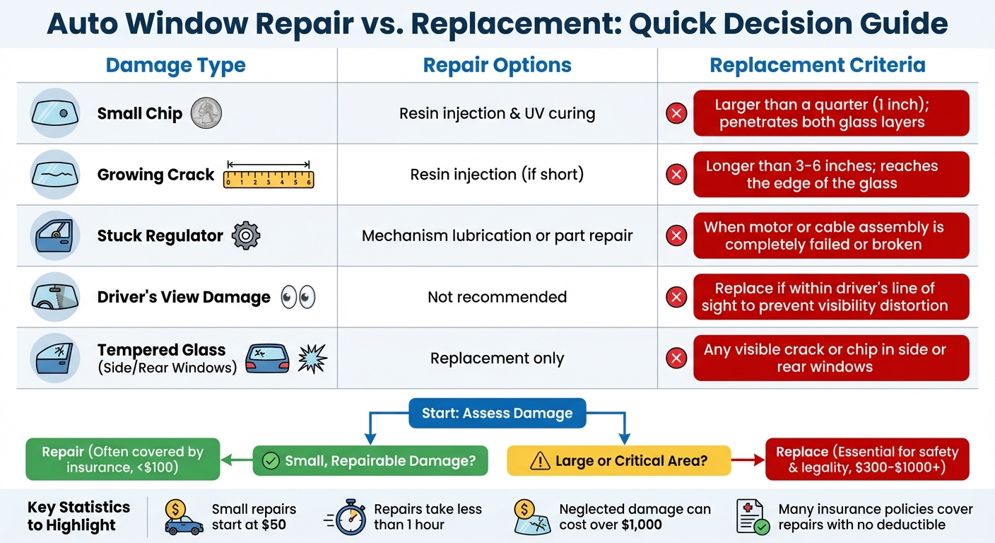 Auto Window Repair vs Replacement Decision Guide