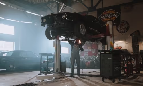 Man fix car