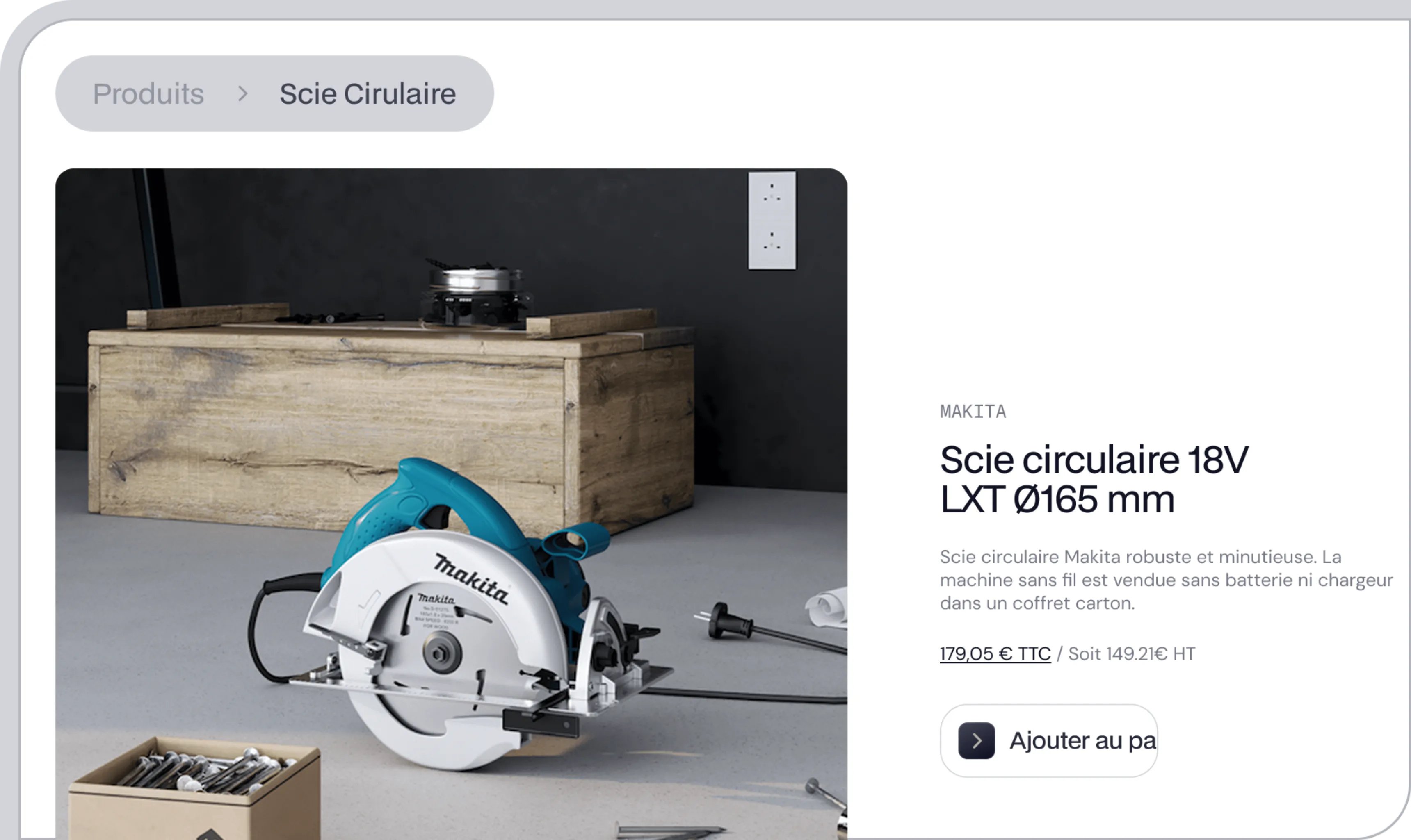 E commerce product page
