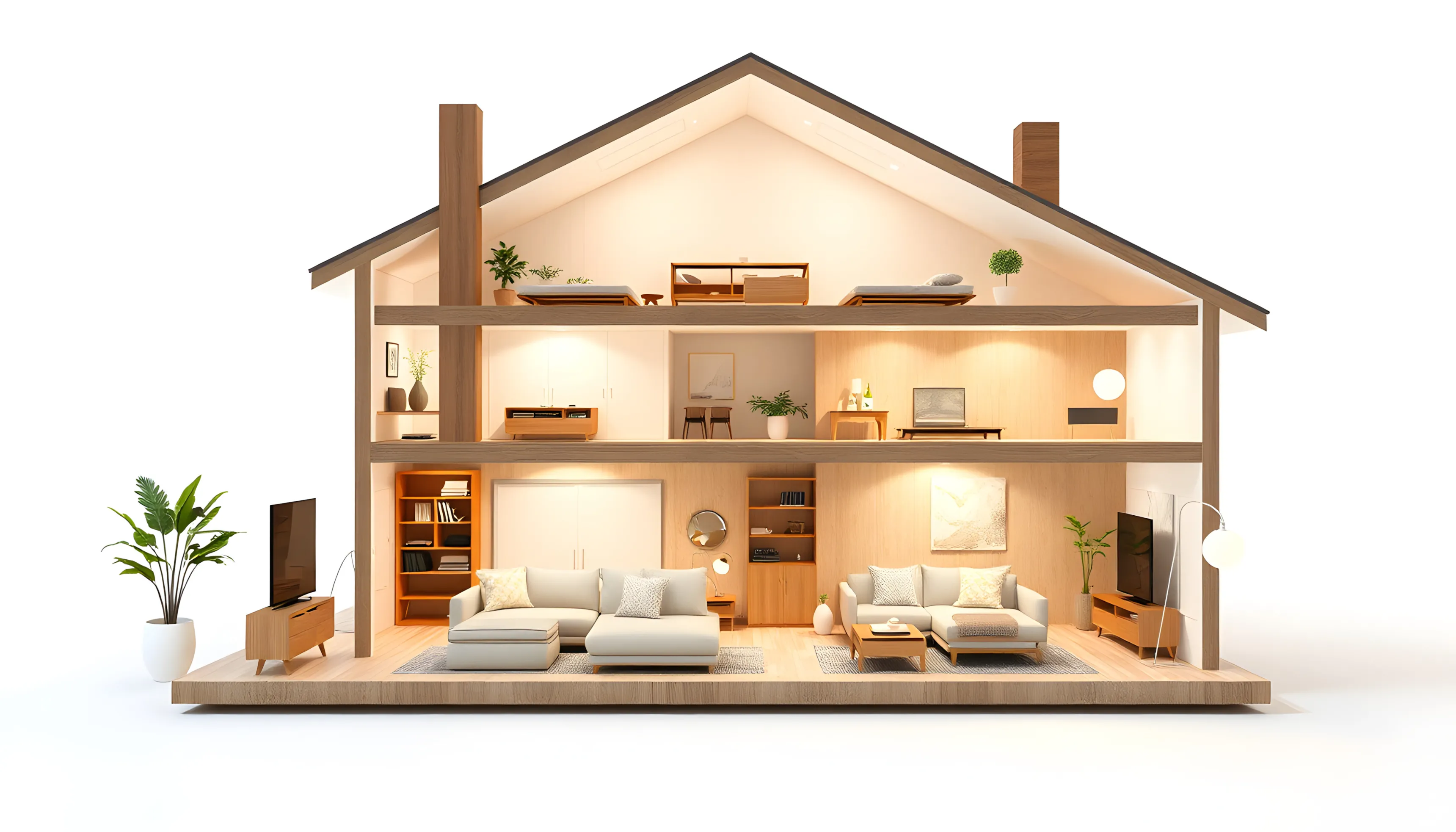3D scene of house