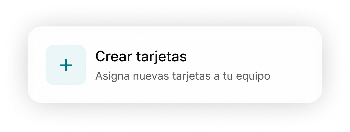 Crear tarjetas