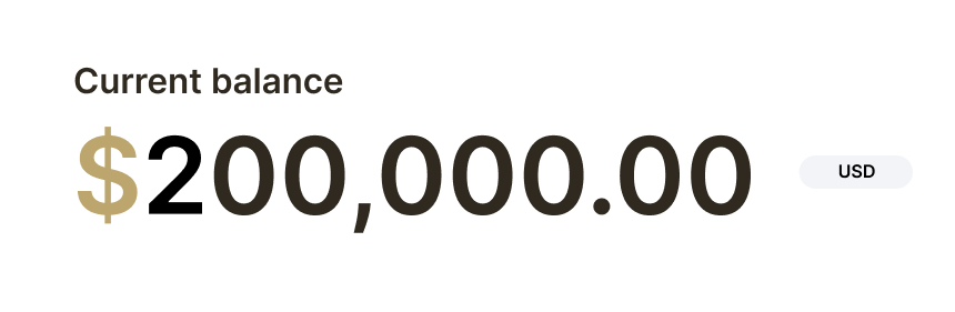 Current balance