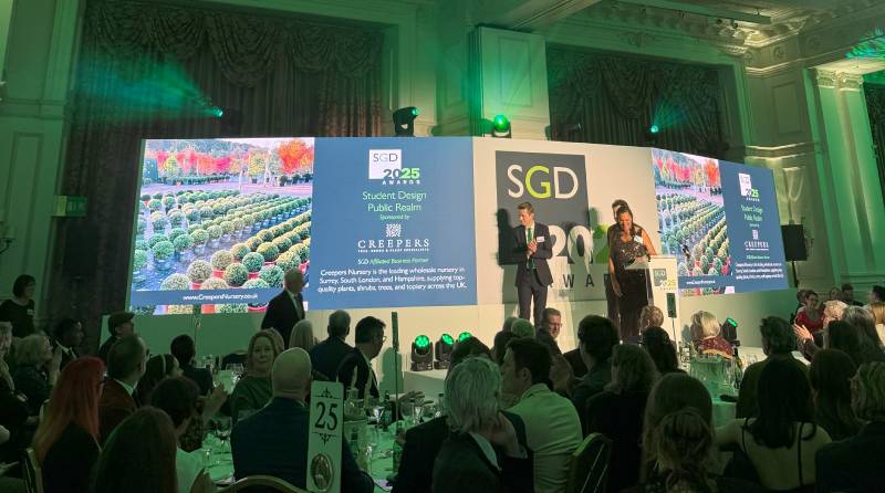 Creepers Nursery Sponsors Student Design Award at the Society of Garden and Landscape Designers Awards