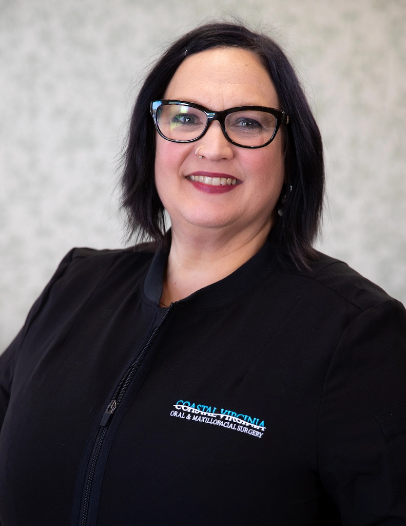 Leanne smiling at Coastal Virginia Oral & Maxillofacial Surgery.