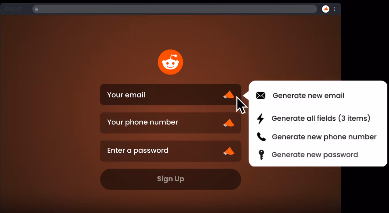 Cloaked platform generating password profile