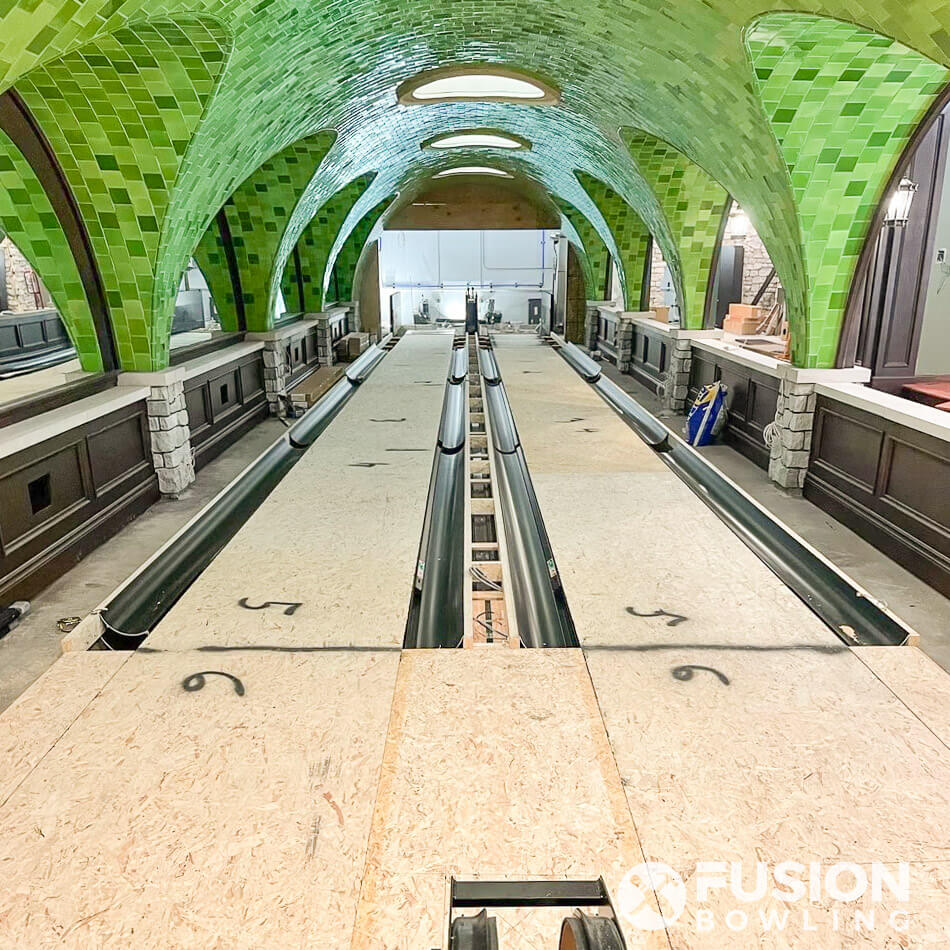 Building a residential bowling alley system installation in Michigan, near Detroit.