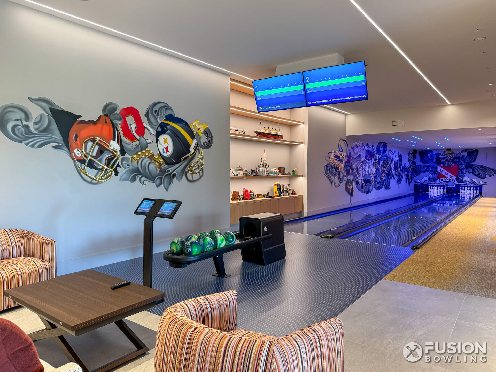 Home bowling lanes installed in Northern Virginia.