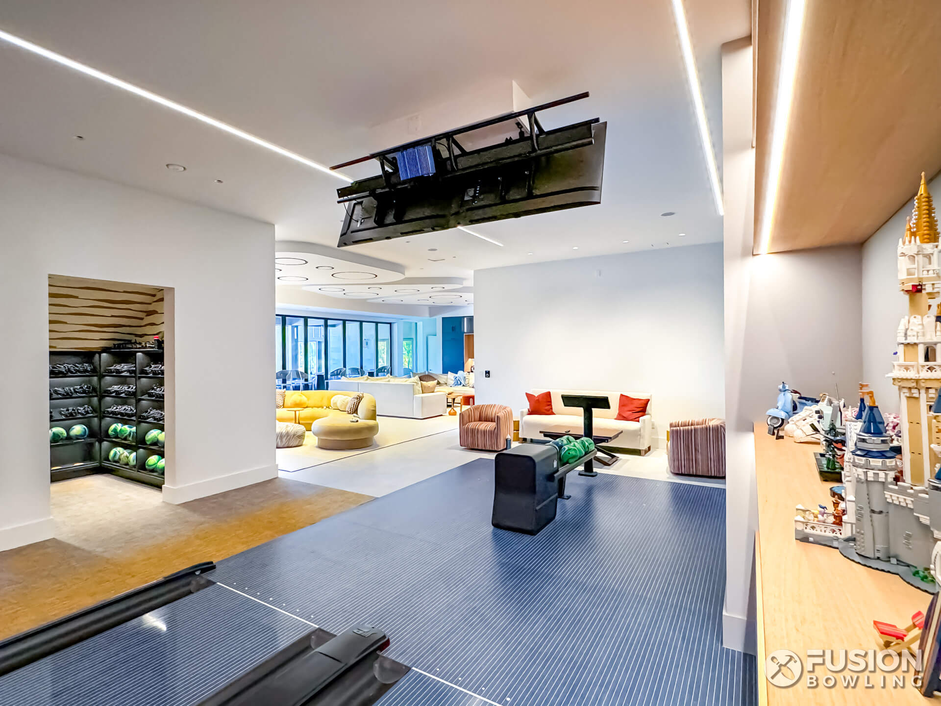 Private residential bowling alley built near DC.