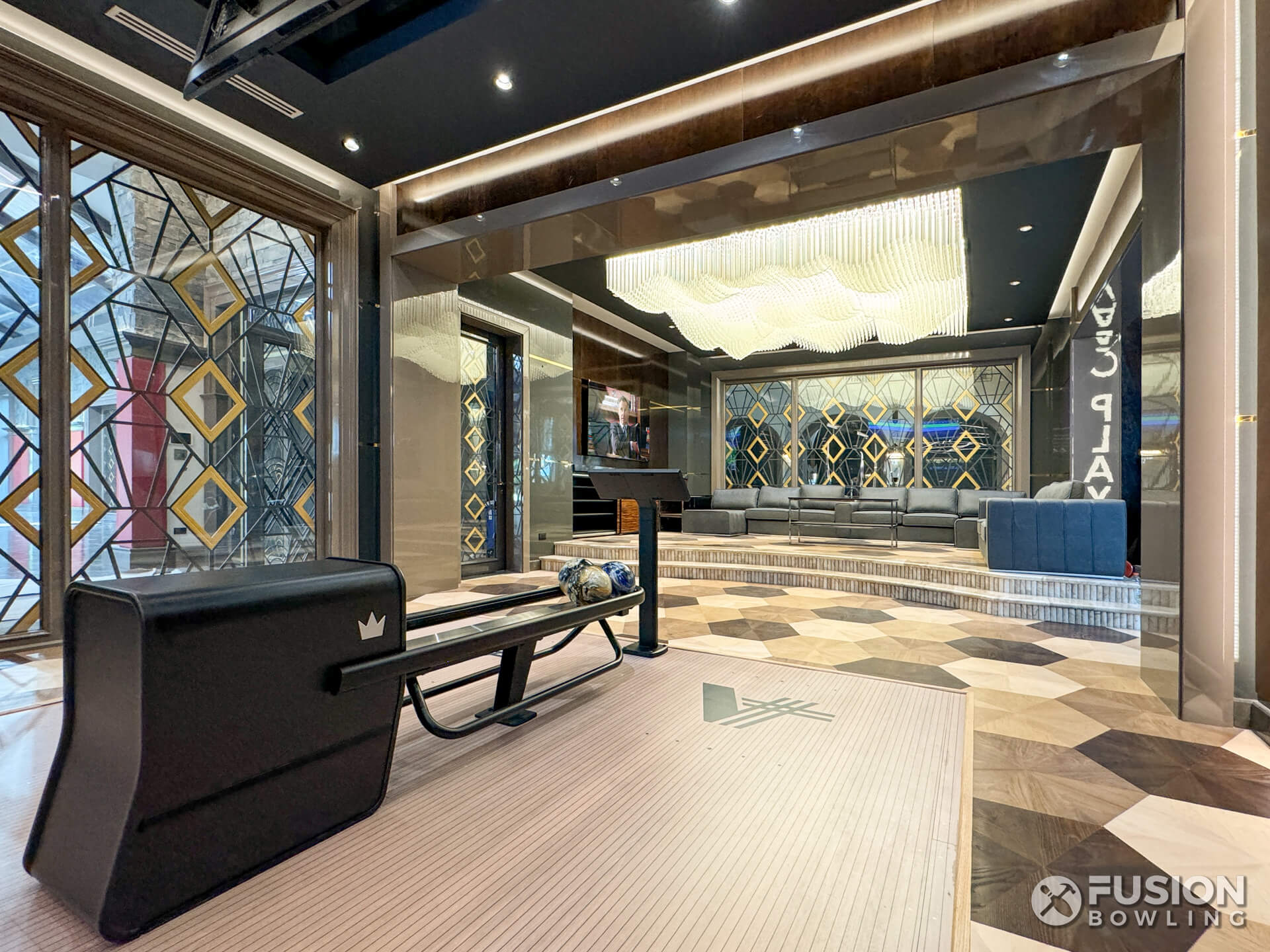 Residential bowling alley built by Fusion Bowling in south Florida.
