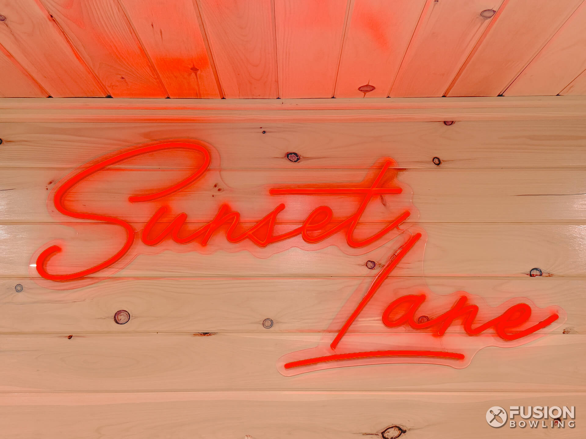 Sunset Lane wall sign.
