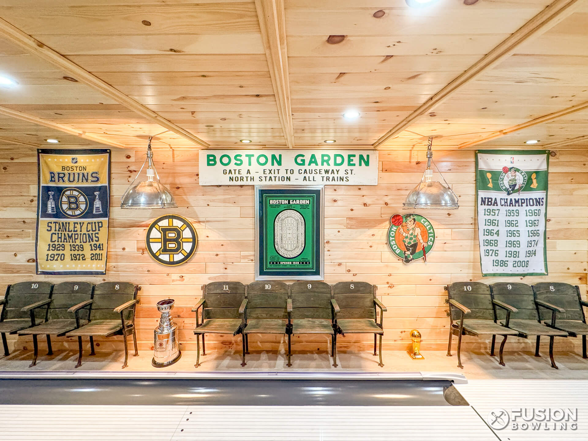 Old salvaged vintage memorabilia from Boston Garden.