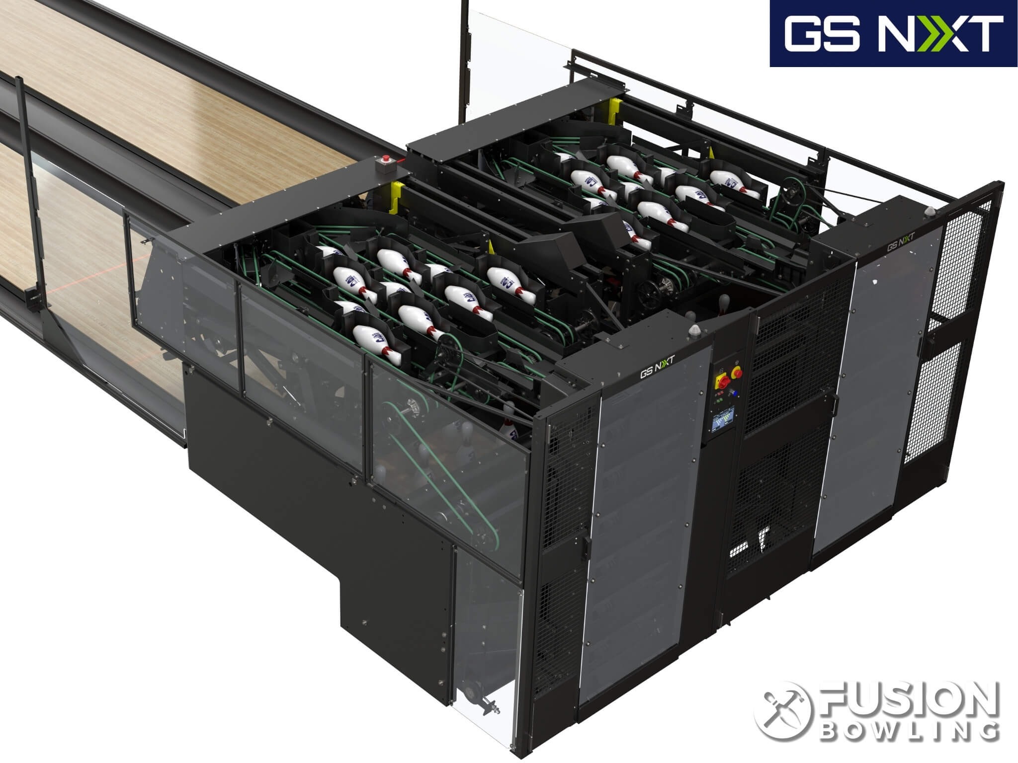 Brunswick GS-NXT™ pinsetter machines (rear).