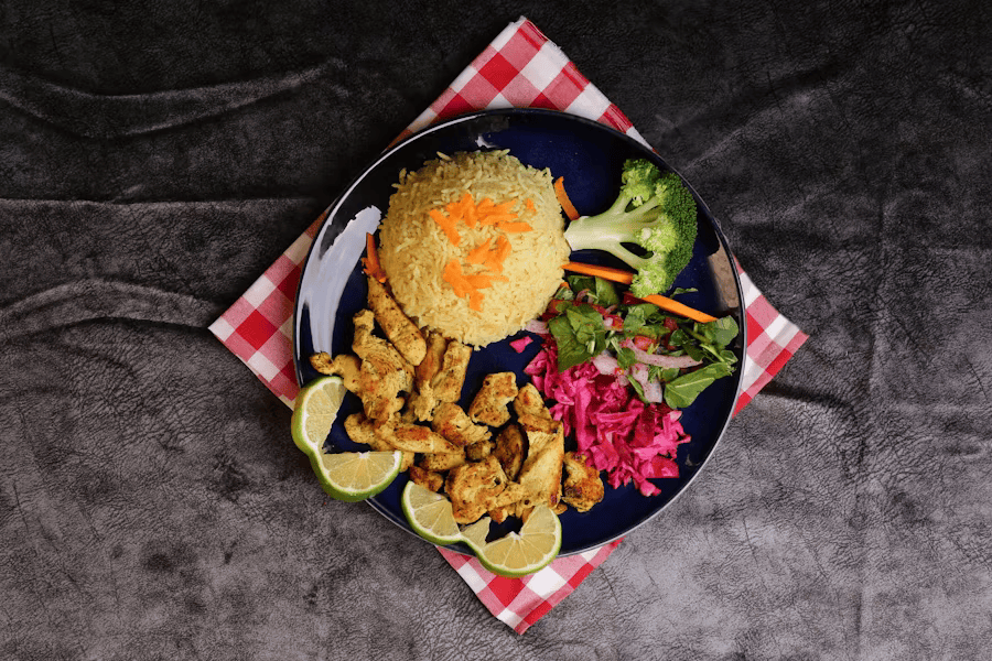 Gesunde Mahlzeit mit wenig Kalorien.
