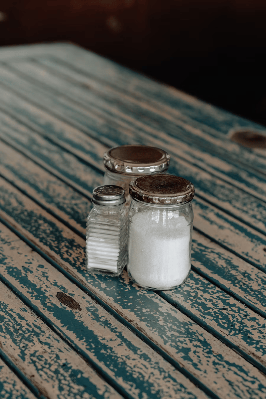 Salz im Salzstreuer.