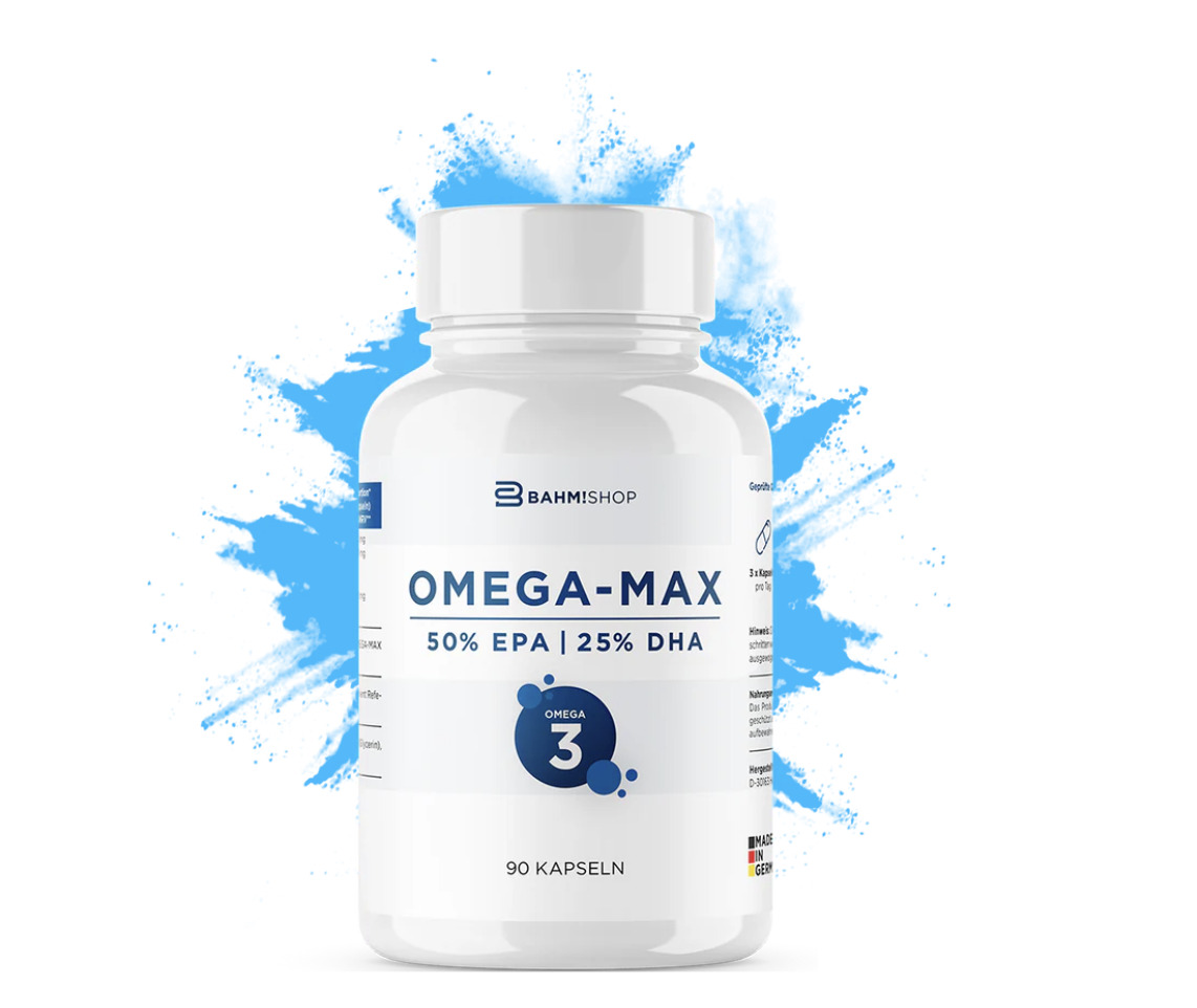 OMEGA-MAX als Ergänzung zur Nahrung, hilft bei der Stabilisierung des Cholesterinspiegels.