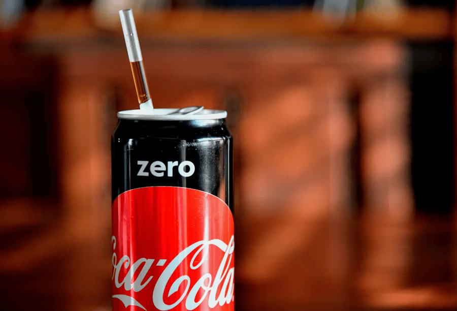 Foto: Cola als Variante eines zero Getränks.