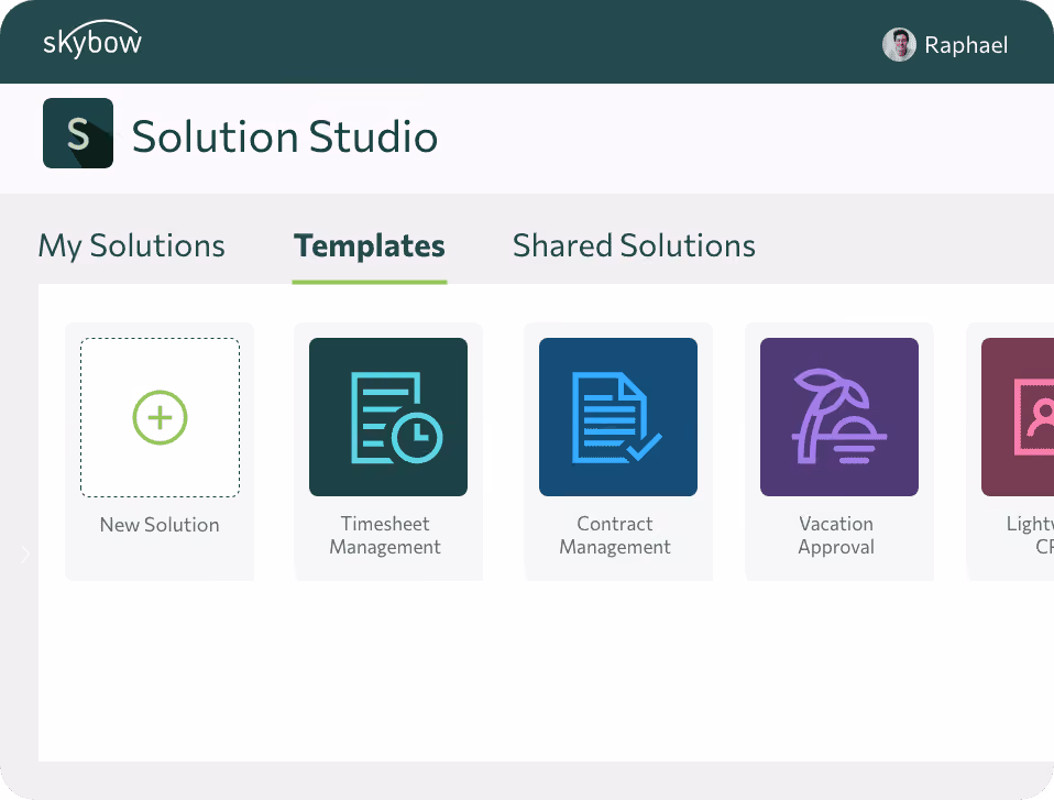 skybow solution dashboard built on SharePoint