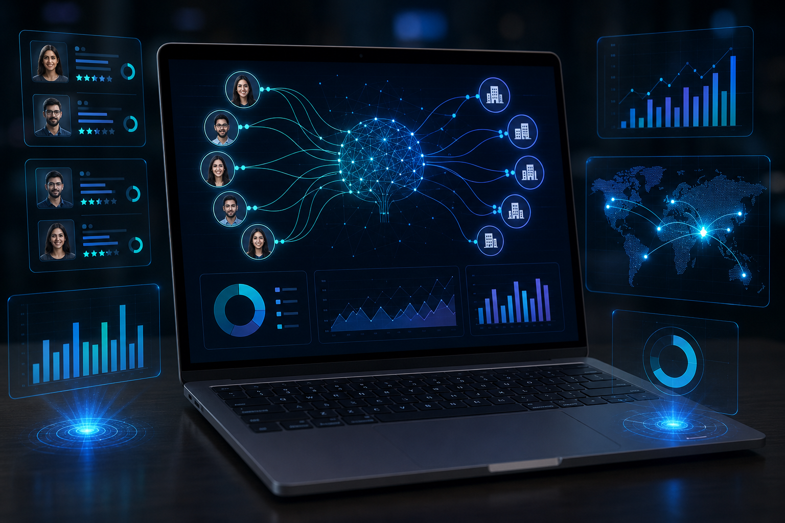 AI-powered recruitment marketplace platform dashboard for GCC hiring India