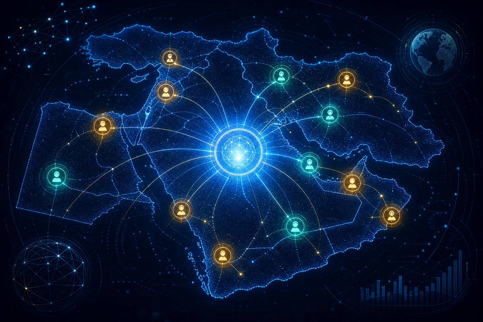 AI-powered recruitment platform network connecting Indian companies with MENA specialist recruiting agencies