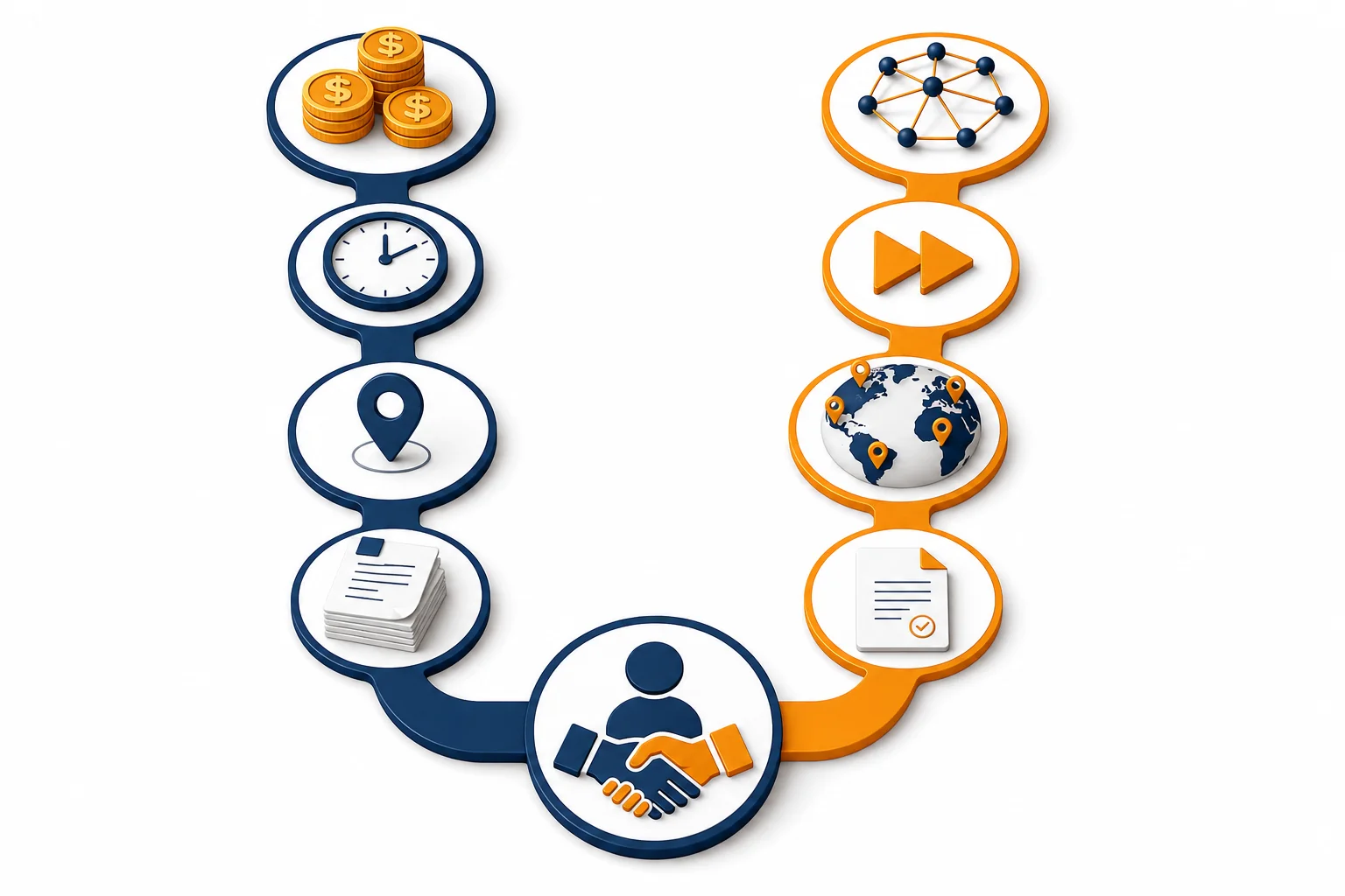 Side-by-side comparison of recruitment marketplace and staffing agency across cost, speed, geography, and admin dimensions