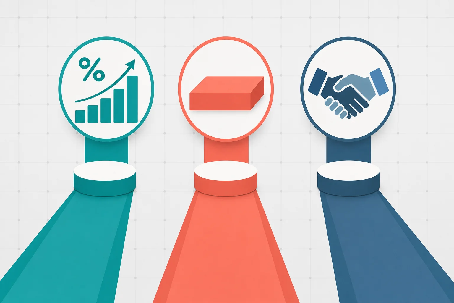 Comparison of three recruitment pricing models: percentage-based fees, flat-fee recruitment, and pay-on-hire marketplace