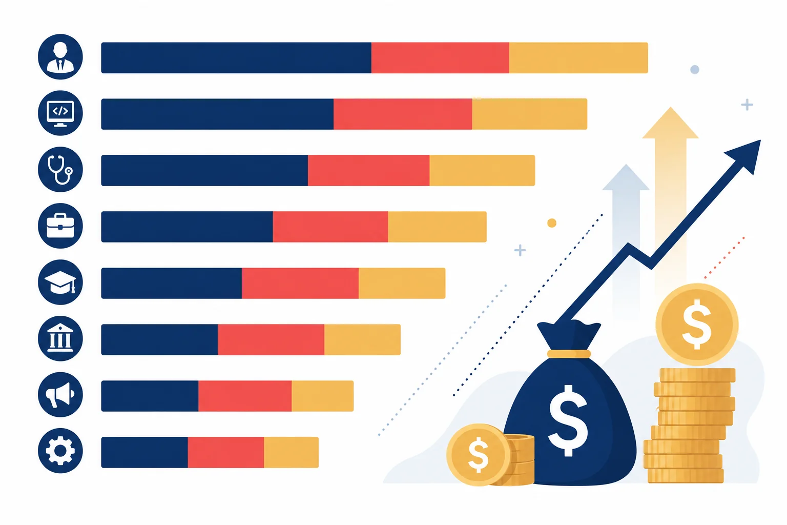 Salary benchmark comparison chart for Japan roles, engineer, sales, finance, operations, country manager