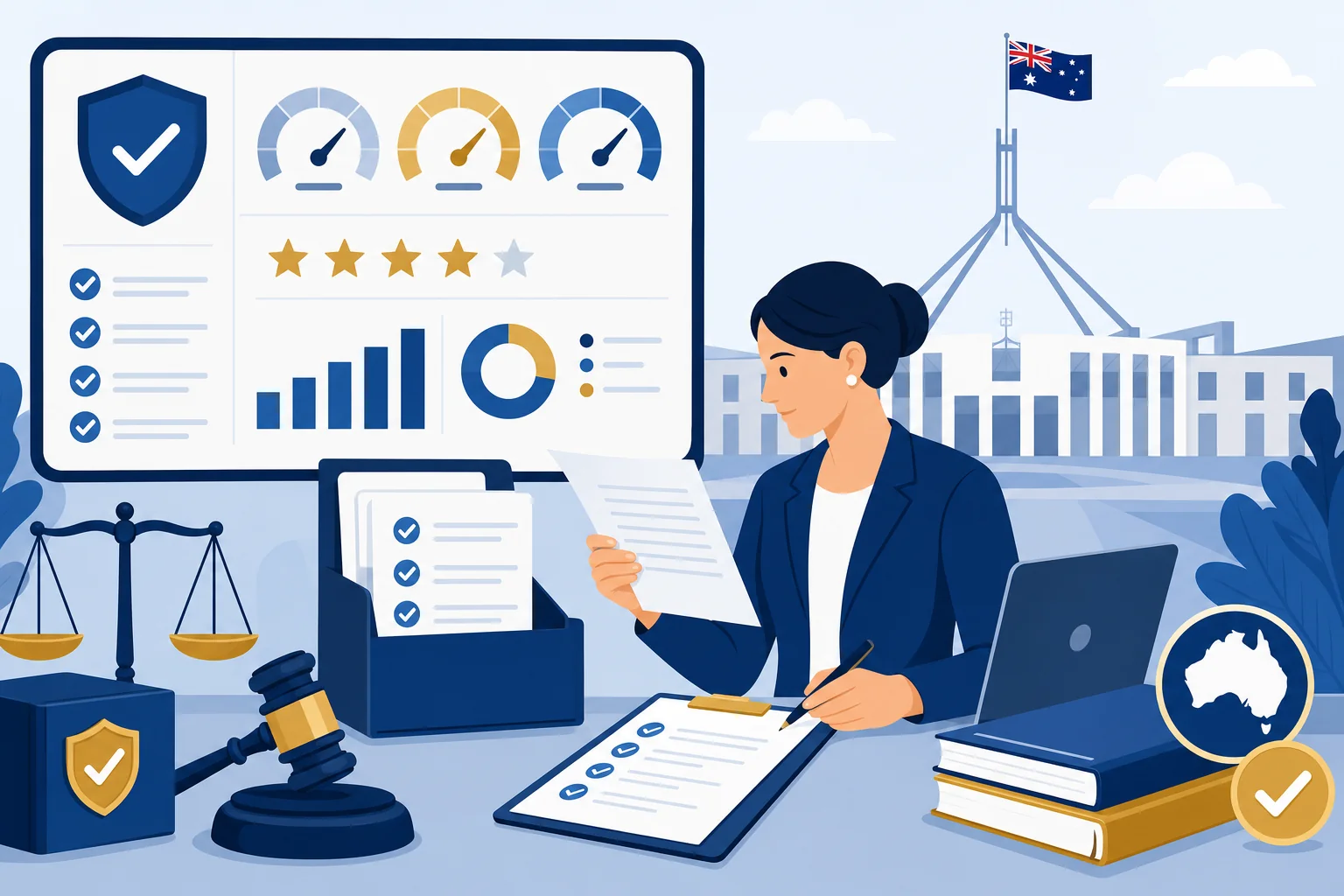 Compliance and payroll complexity dashboard for Australia showing regulatory requirements for foreign employers