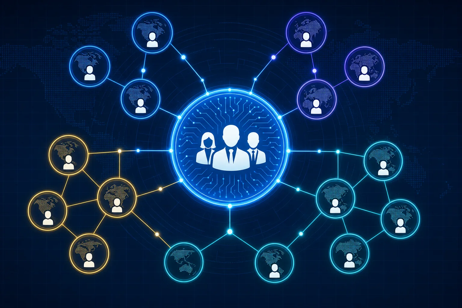 Hybrid recruitment model connecting internal TA team to specialist agency network through a central platform