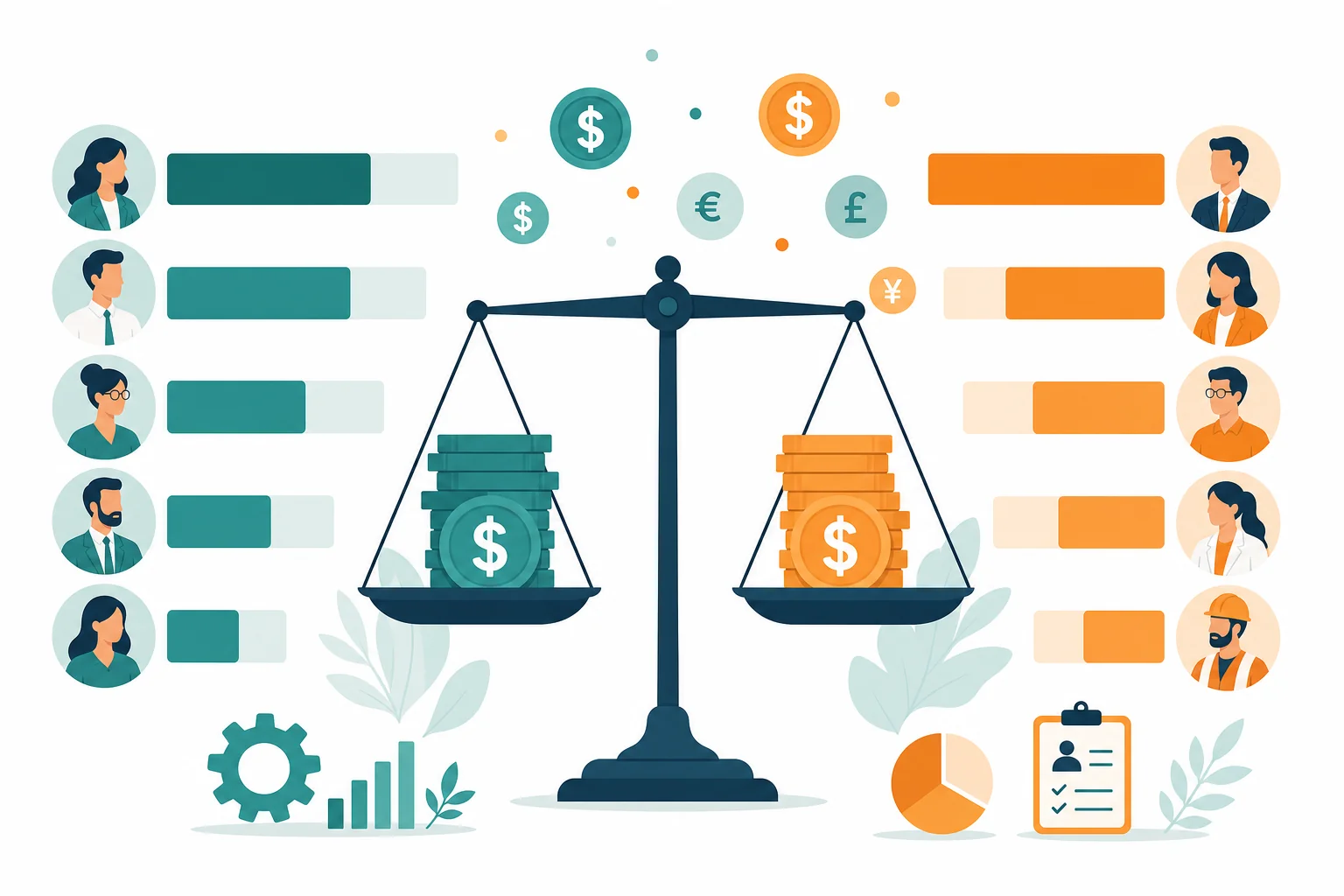 Salary benchmark comparison chart for Argentina roles including engineers, sales managers and finance professionals