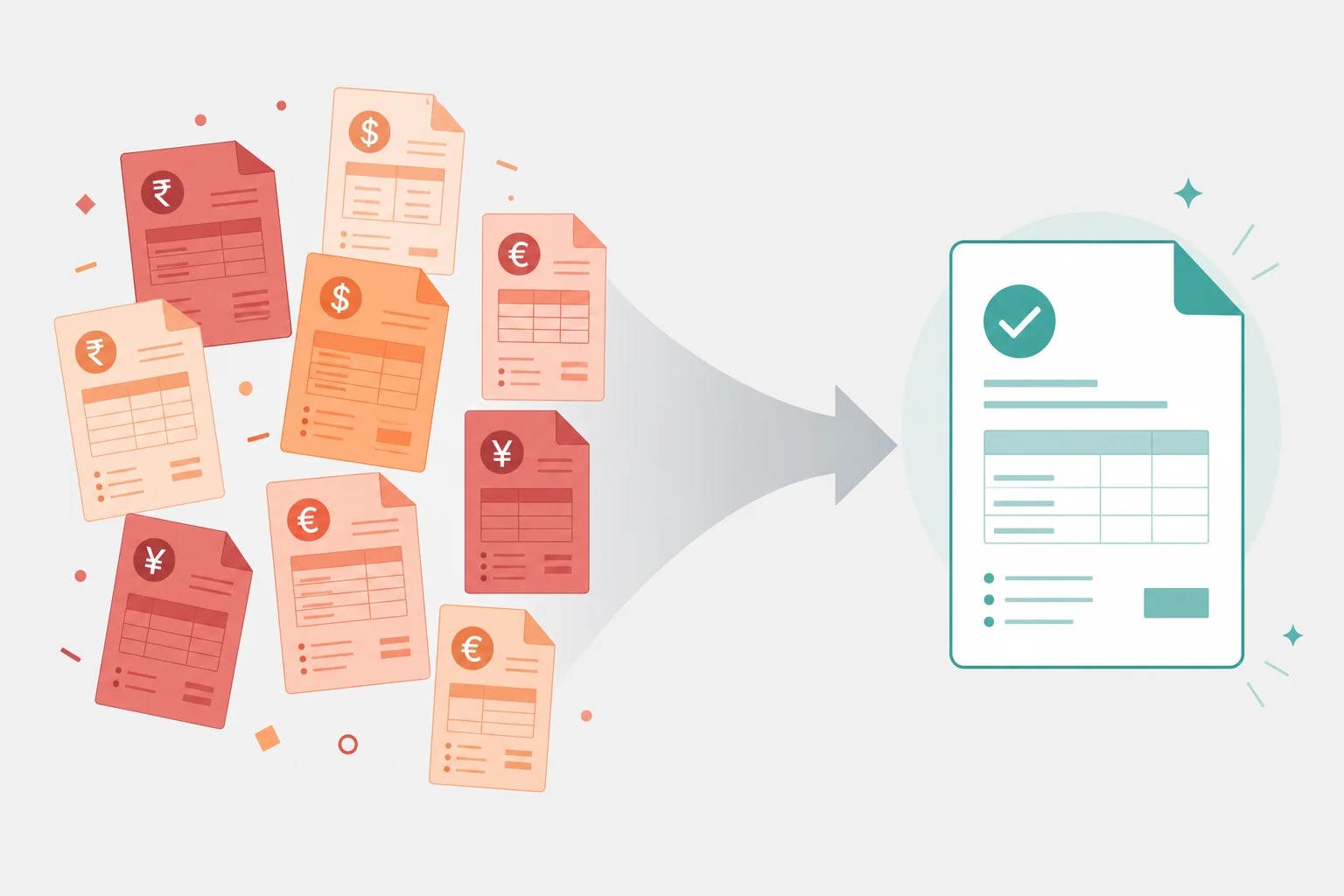 Multiple agency invoices consolidated into a single unified invoice through the CBREX recruitment marketplace platform
