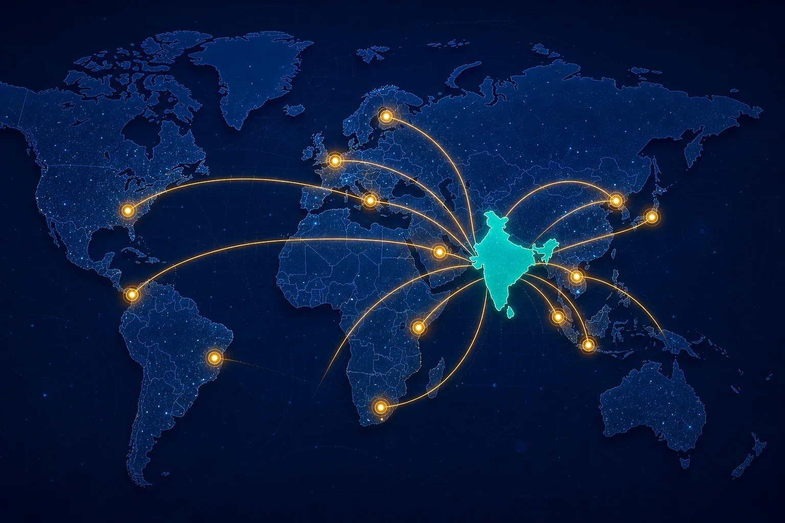 Global hiring network connecting India to specialist recruiting firms across 33 countries on a single outcome-based platform