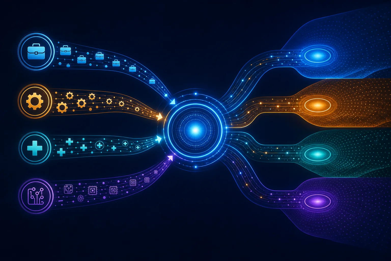 AI vendor matching engine routing job requirements to specialist recruiting agencies by industry and region