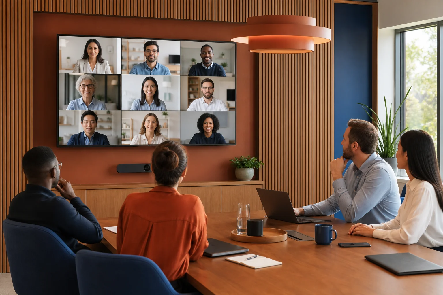 International team collaborating across time zones on a cross-border niche hiring search