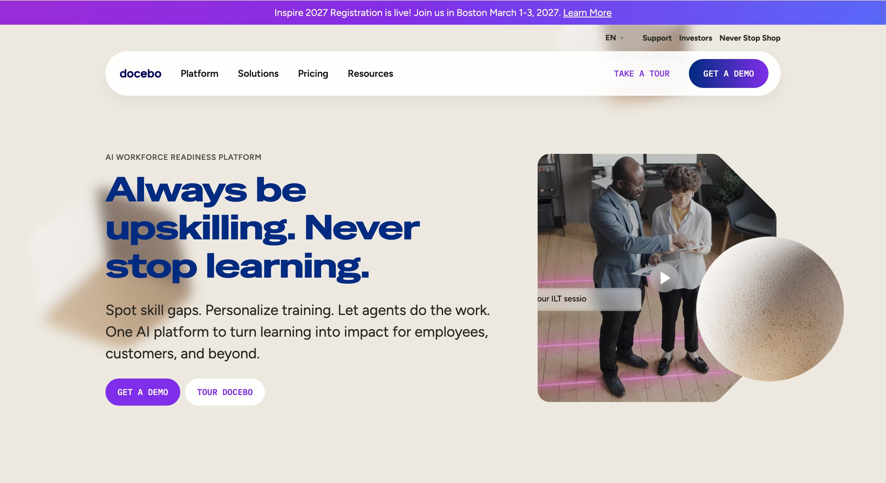 Docebo — AI-native learning platform