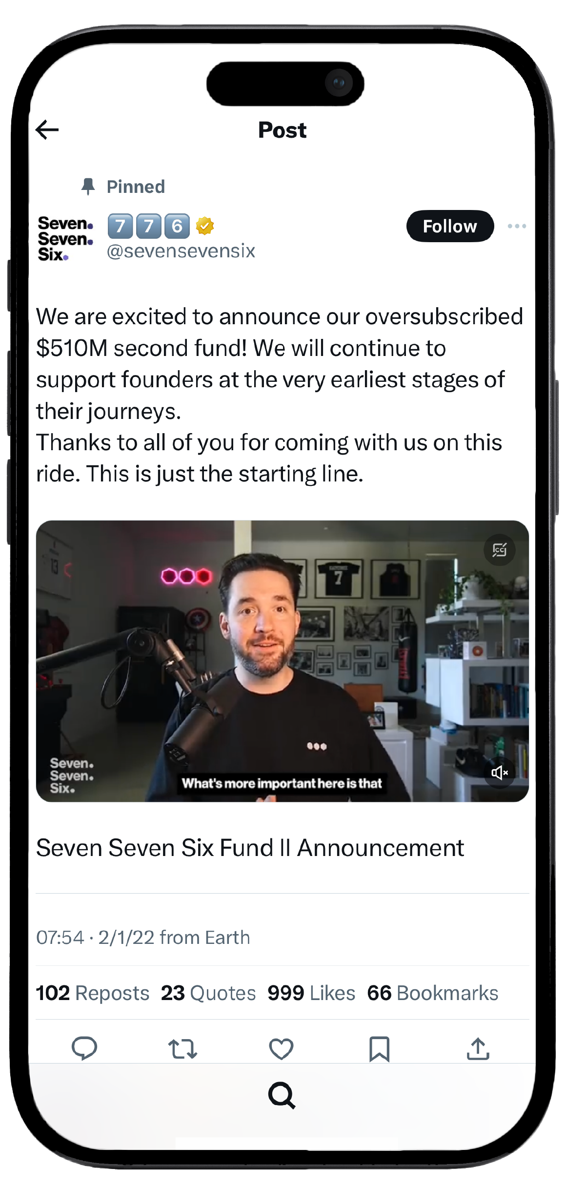 Smartphone displaying Donna karan's Instagram page, showcasing a mockup of the brand's social media interface