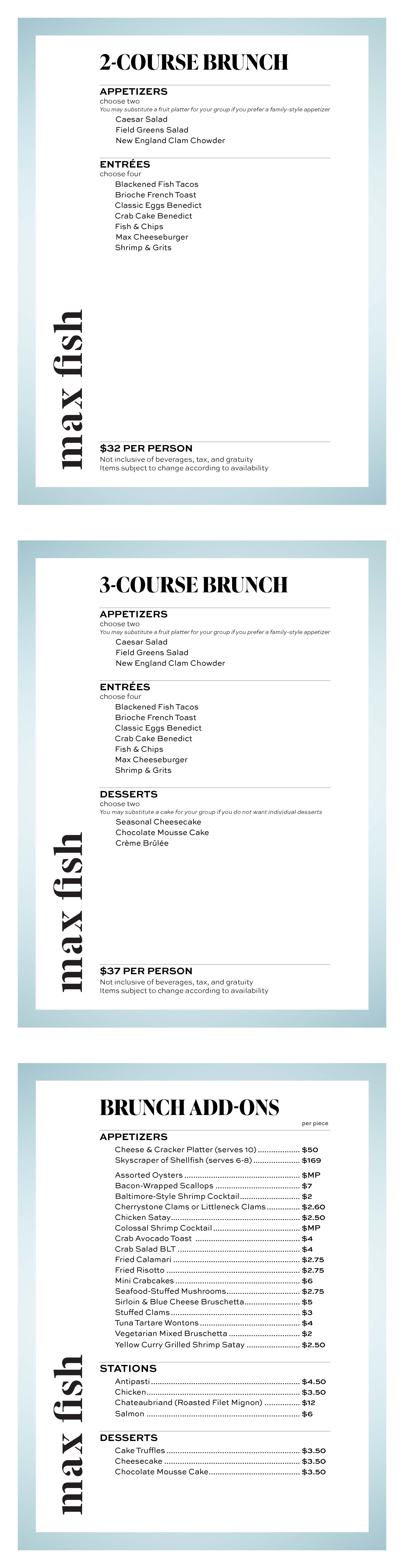 Private Dining - Brunch 