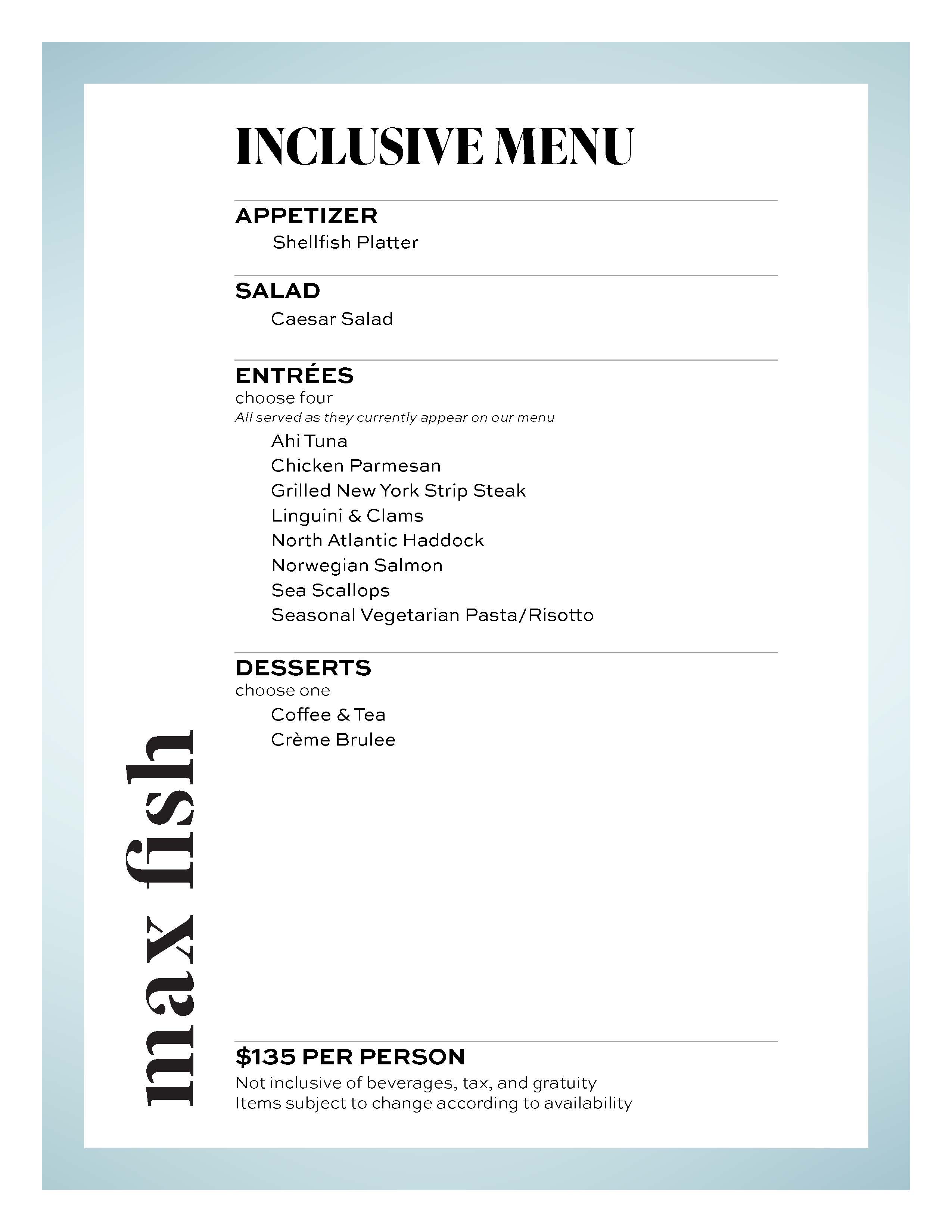 Priviate Dining - Pharm/Financial