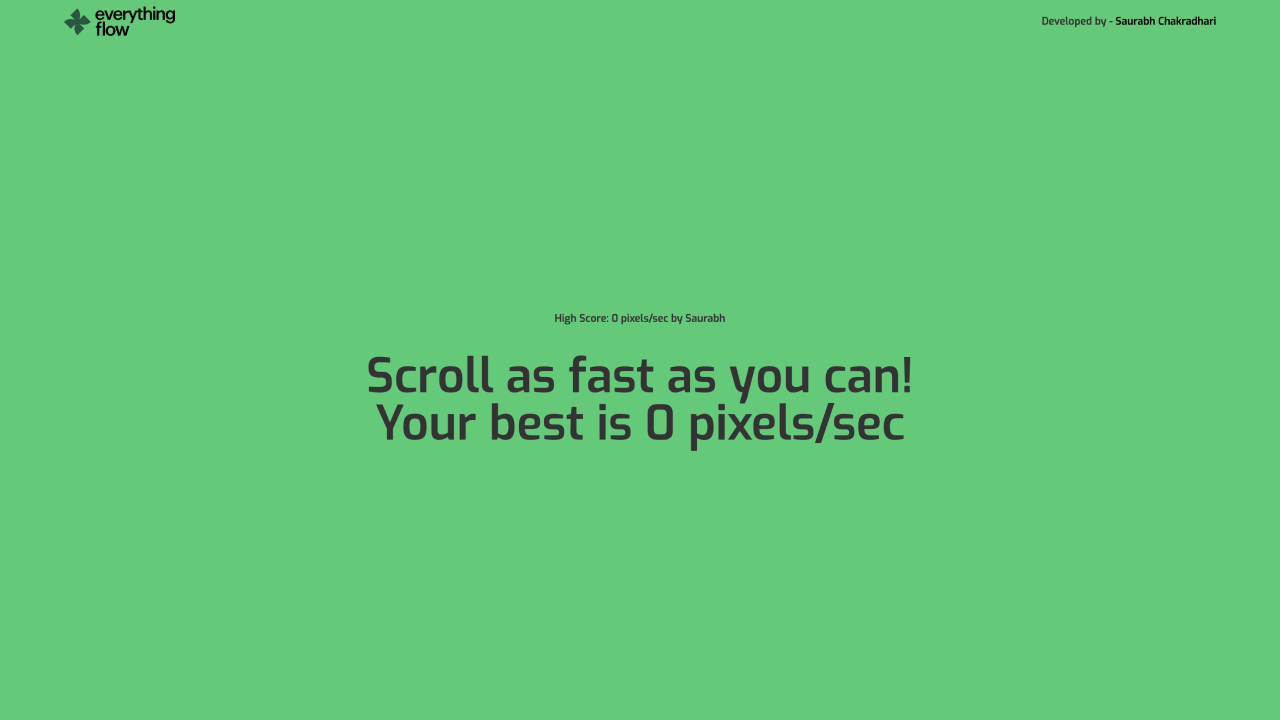 Speed Scroll Challenge