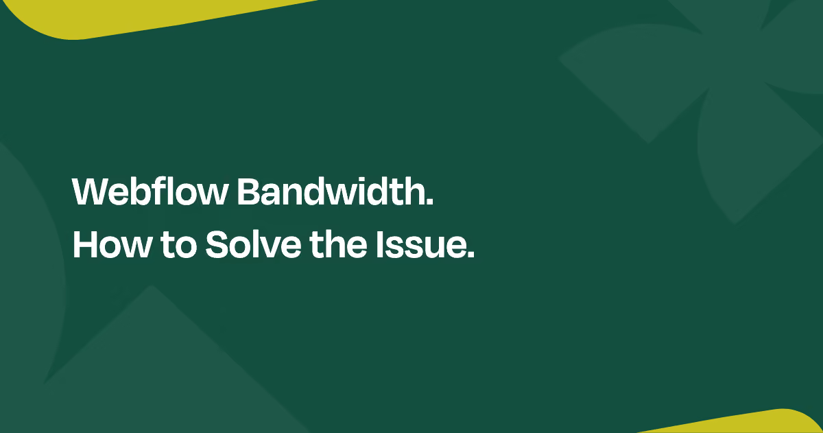 Webflow bandwidth, how to solve the issue — Everything Flow case study card
