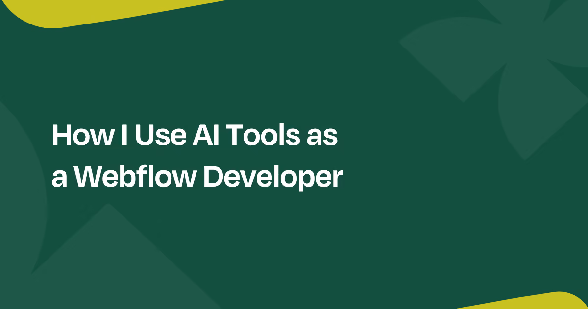 How I use AI tools as a Webflow developer — Everything Flow blog card
