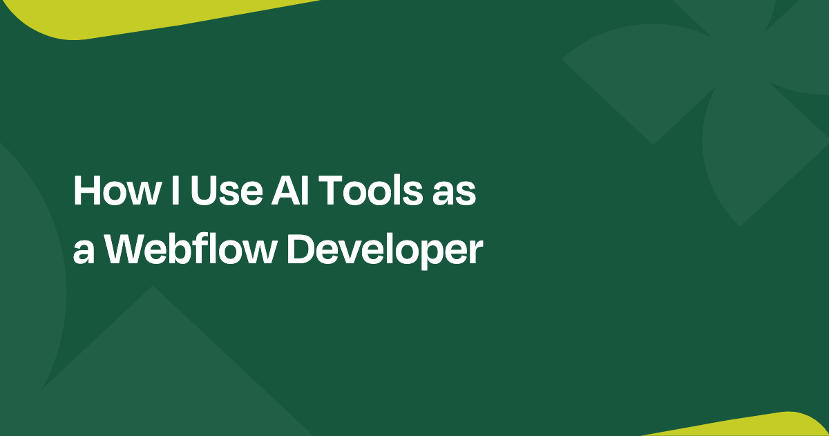 How I use AI tools as a Webflow developer — Everything Flow blog card