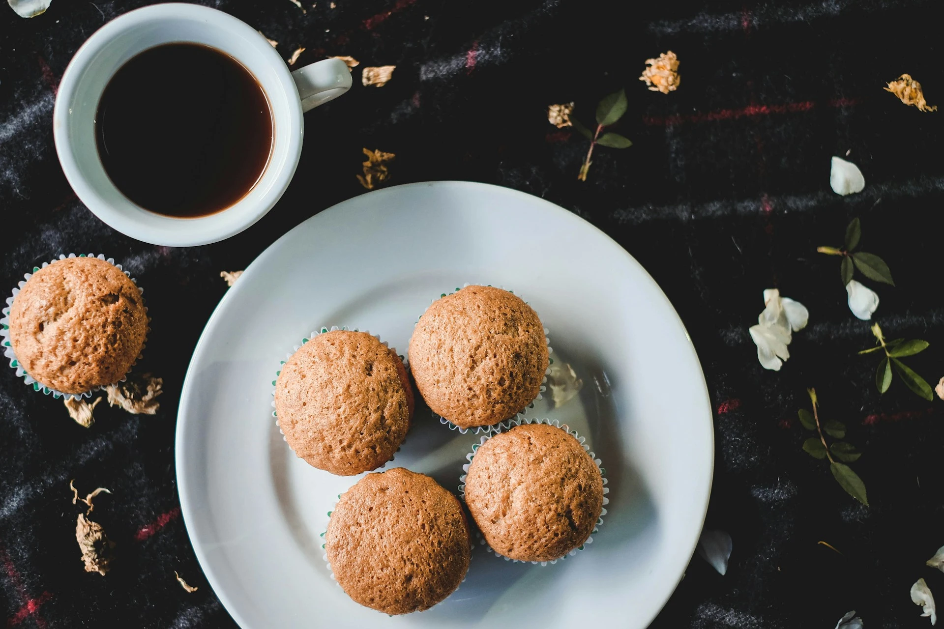 Gluten free muffins with a coffee