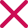 Red X mark symbol on white background, simple geometric design
