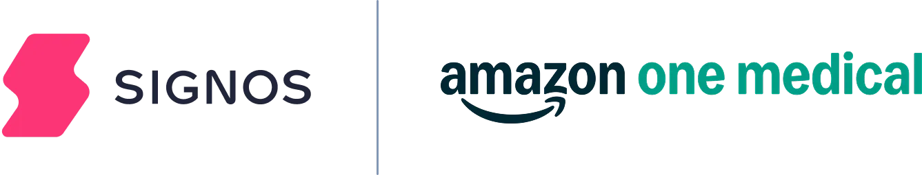 Signos and Amazon One Medical logos side by side