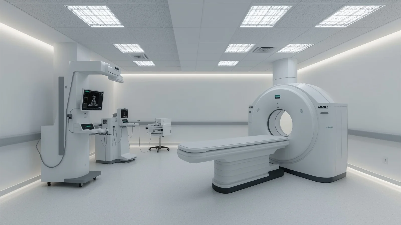 Medical Equipment Financing : Modern Canadian medical clinic with CT scanner and diagnostic imaging equipment