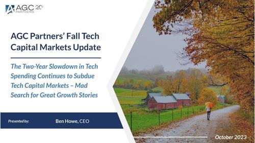 The Two-Year Slowdown in Tech Spending Continues to Subdue Tech Capital Markets – Mad Search for Great Growth Stories