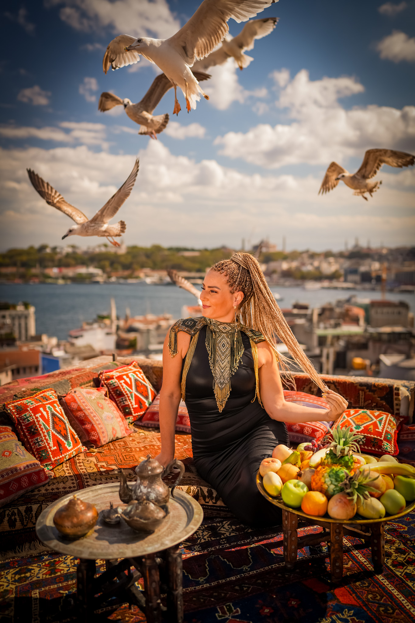 A striking woman wears a daring and elegant piece of African jewelry that captures the soul of the continent.