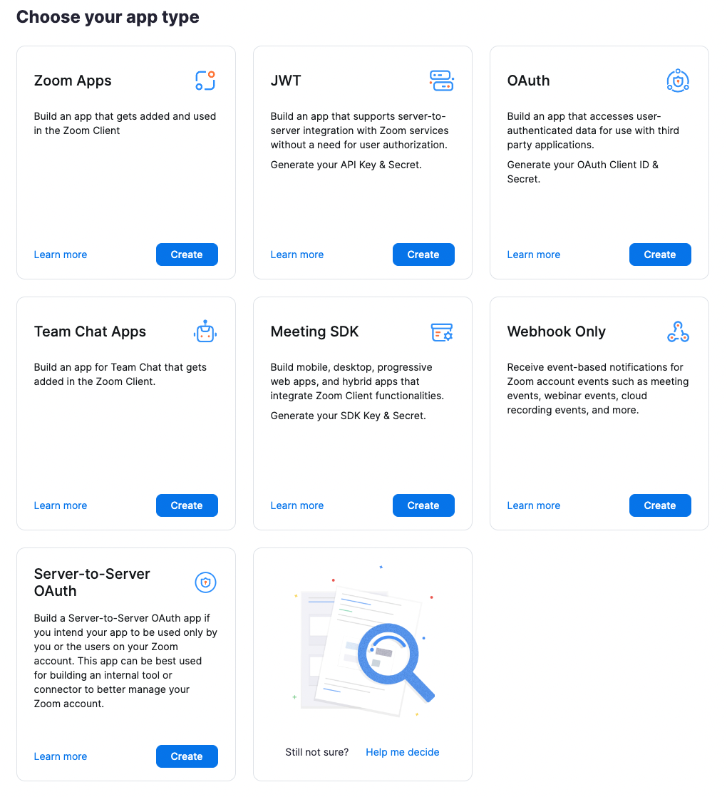 Types of Zoom Apps