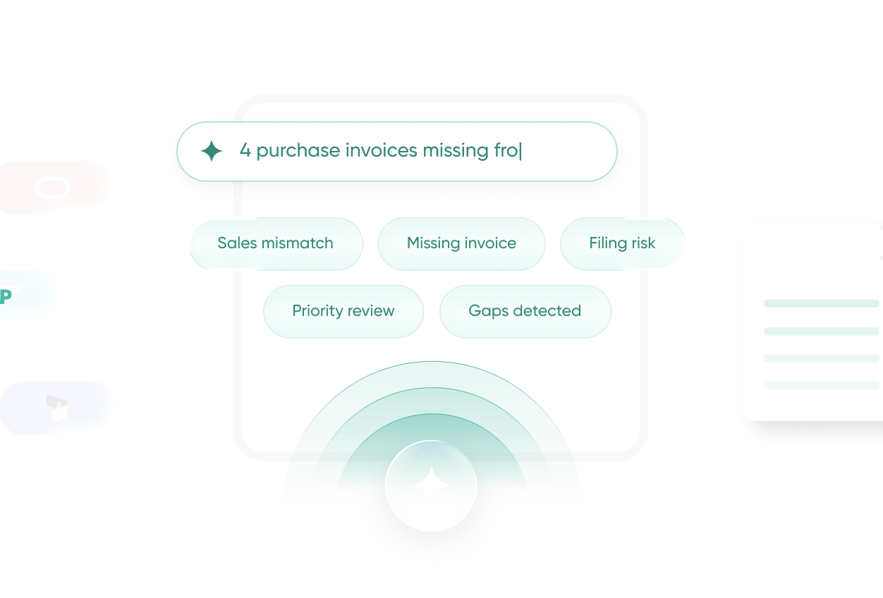 Recon AI Agent dashboard showing reconciliation insights