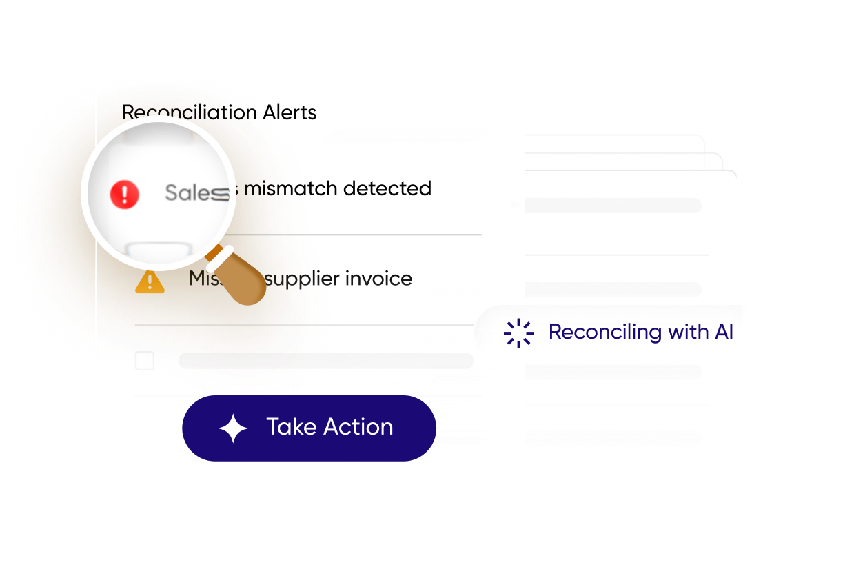 Reconciliation alerts ranked by severity and filing risk